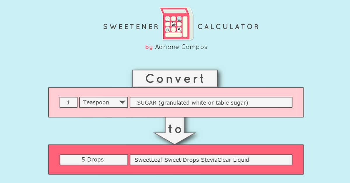 How to convert sweeteners?